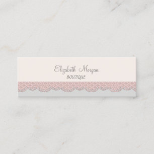 Carte De Visite Mini Chic Elegant Luxe, Dentelle