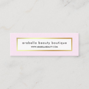 Carte De Visite Mini Chic Glam Pink et Faux Gold