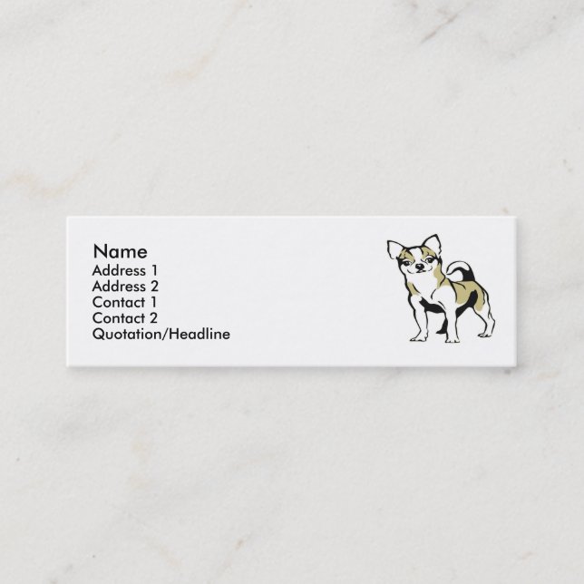 Carte De Visite Mini Chiwawa (Devant)