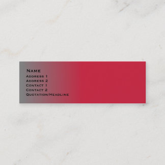 Carte De Visite Mini Chrome rouge maigre
