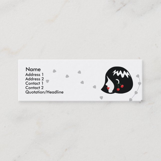 Carte De Visite Mini ciliegie (Devant)