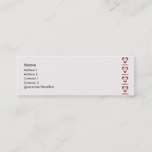 Carte De Visite Mini Cintemani rouge - maigre