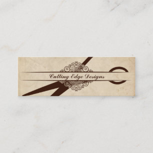 Carte De Visite Mini cisaillements de papier texturisés beiges de