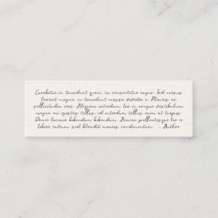 Carte De Visite Mini Citation personnalisée célébration de la vie marqu