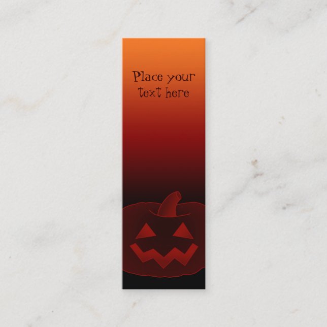Carte De Visite Mini Citrouille Halloween 002 (Devant)