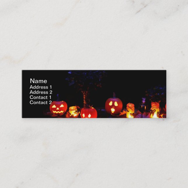 Carte De Visite Mini Citrouilles de Halloween (Devant)