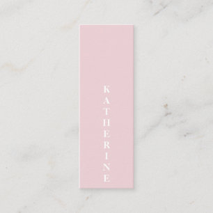 Carte De Visite Mini Classic élégant blanc rose minimaliste photo simpl