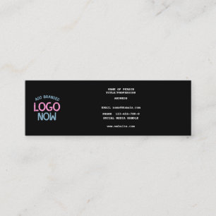 CARTE DE VISITE MINI CLIENT SIMPLE CONTEMPORAIN PROPRE NOIR MODE