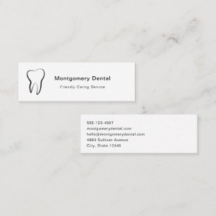Carte De Visite Mini Clinique de dentisterie dentaire hygiène bucco-den