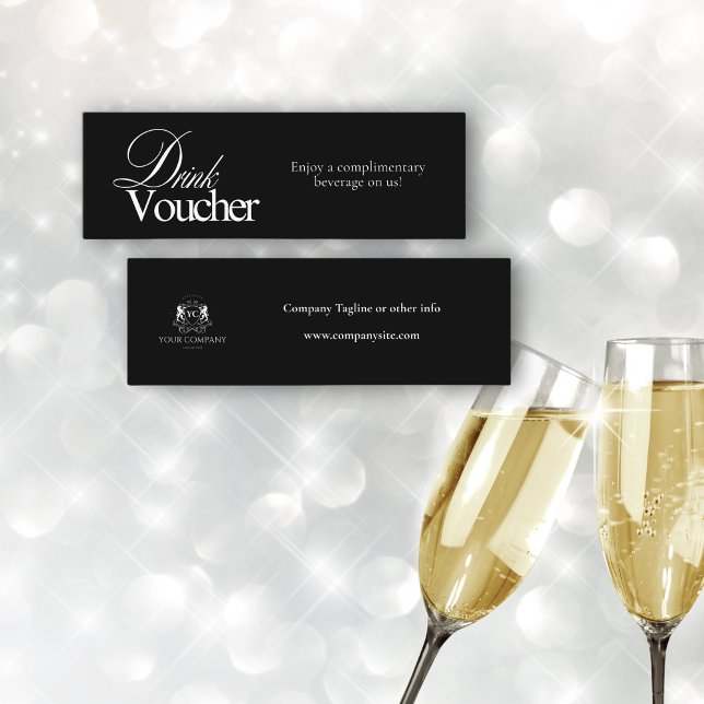 Carte De Visite Mini Clôture élégante noire Logo d'entreprise (Créateur téléchargé)