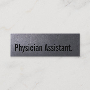 Carte De Visite Mini Coal Black Physicien Assistant Mini Carte de visit