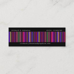 Carte De Visite Mini Code barres multi moderne de couleur