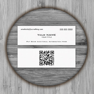 Carte De Visite Mini Code QR blanc moderne