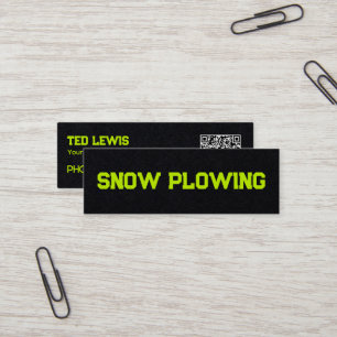 Carte De Visite Mini Code QR de suppression de neige