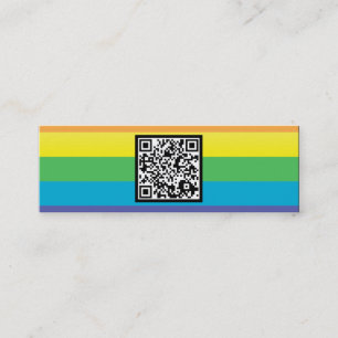 Carte De Visite Mini code QR des bandes arc-en-ciel