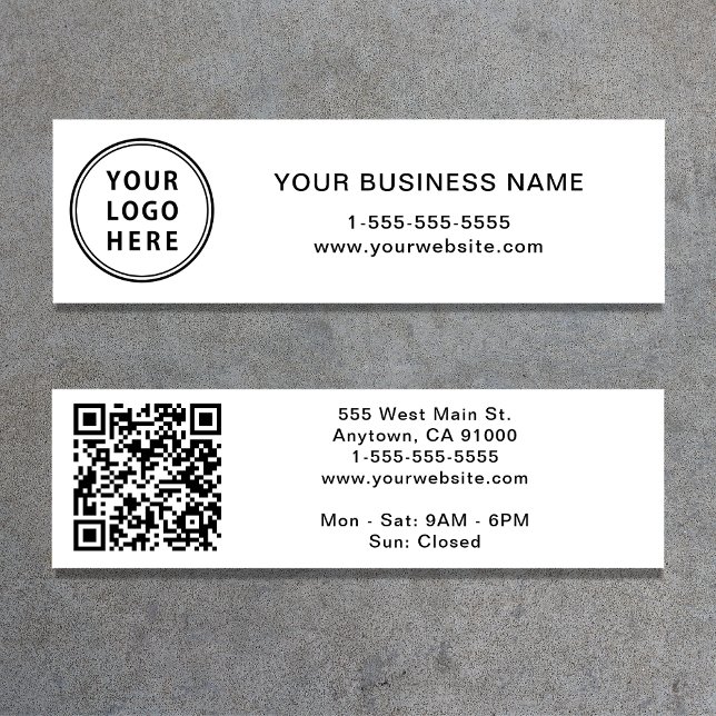 Carte De Visite Mini Code QR Logo Moderne (Créateur téléchargé)