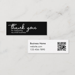 Carte De Visite Mini Code QR Merci de Soutenir Ma Petite Entreprise