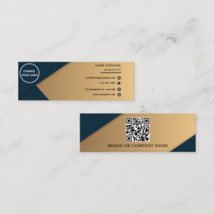 Carte De Visite Mini Code QR minimaliste du logo professionnel de la so
