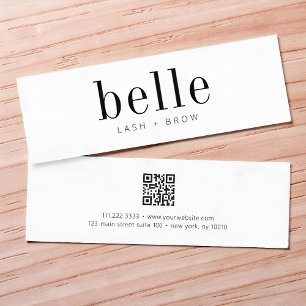 Carte De Visite Mini Code QR minimaliste moderne Scannez-moi Cils et So