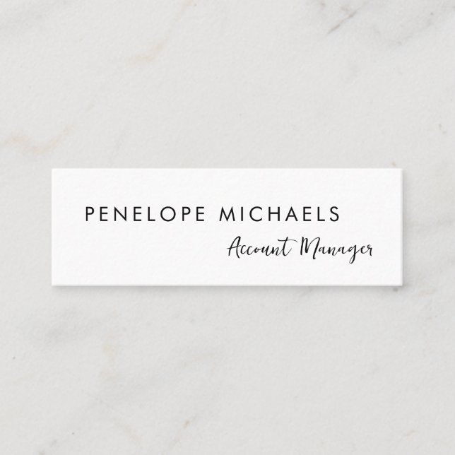 Carte De Visite Mini Code QR noir blanc moderne professionnel (Devant)