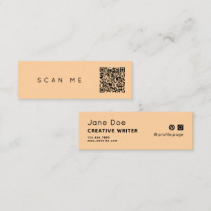 Carte De Visite Mini Code QR professionnel simple minimaliste