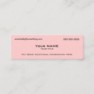 Carte De Visite Mini Code QR rose moderne