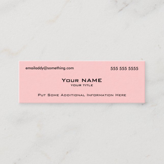 Carte De Visite Mini Code QR rose moderne (Devant)