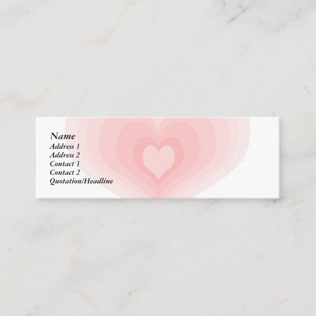Carte De Visite Mini Coeur (Devant)