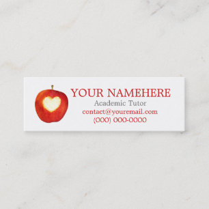 Carte De Visite Mini Coeur dans Apple Skinny