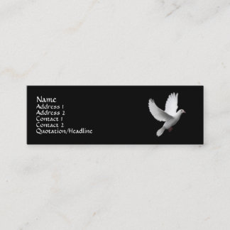 Carte De Visite Mini Colombe de blanc