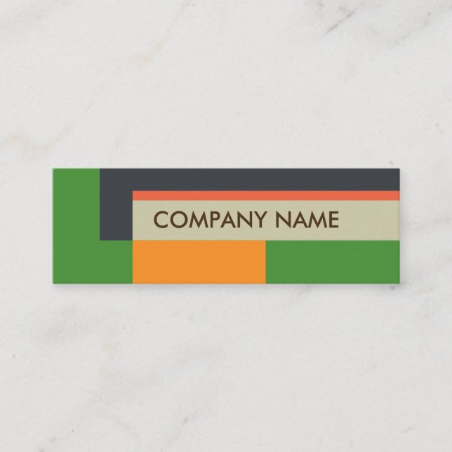 Carte De Visite Mini Conception de bloc Mini BC, gris vert (Devant)