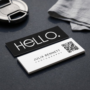 Carte De Visite Mini Conception de typographie moderne « Hello »