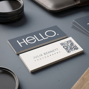 Carte De Visite Mini Conception de typographie moderne « Hello »