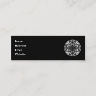 Carte De Visite Mini Conception ronde de fantaisie sur le noir