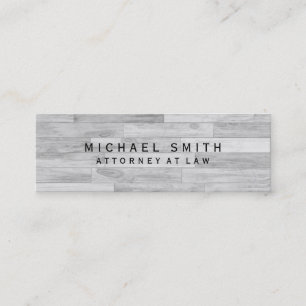 Carte De Visite Mini Conception unique de parquet gris pour avocat