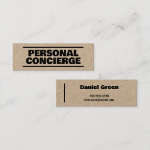Carte De Visite Mini Concierge personnel Kraft