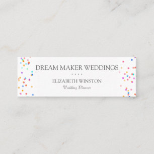 Carte De Visite Mini Confettis colorés simples