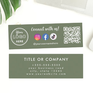 Carte De Visite Mini Connectez-vous avec nous Instagram Facebook Tiktok