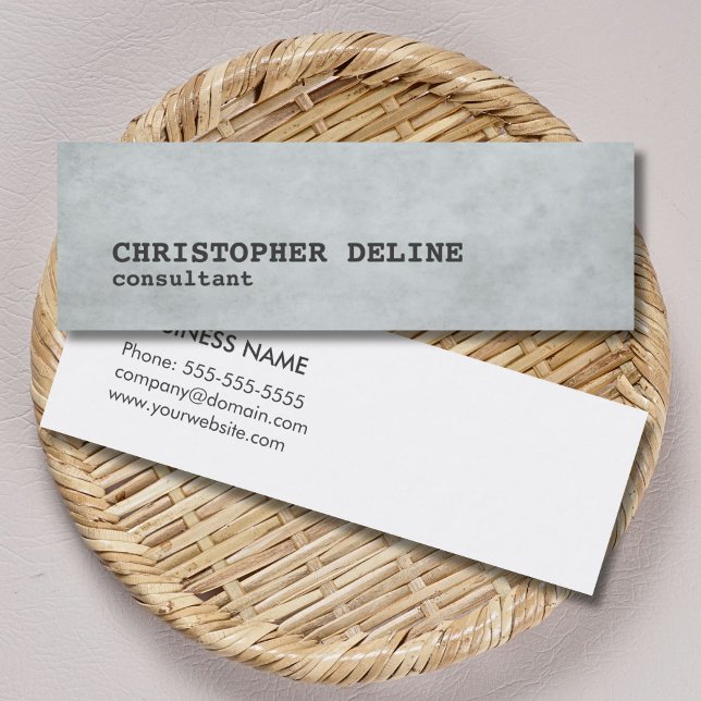 Carte De Visite Mini Consultant en matière frais simple de gris de (Créateur téléchargé)