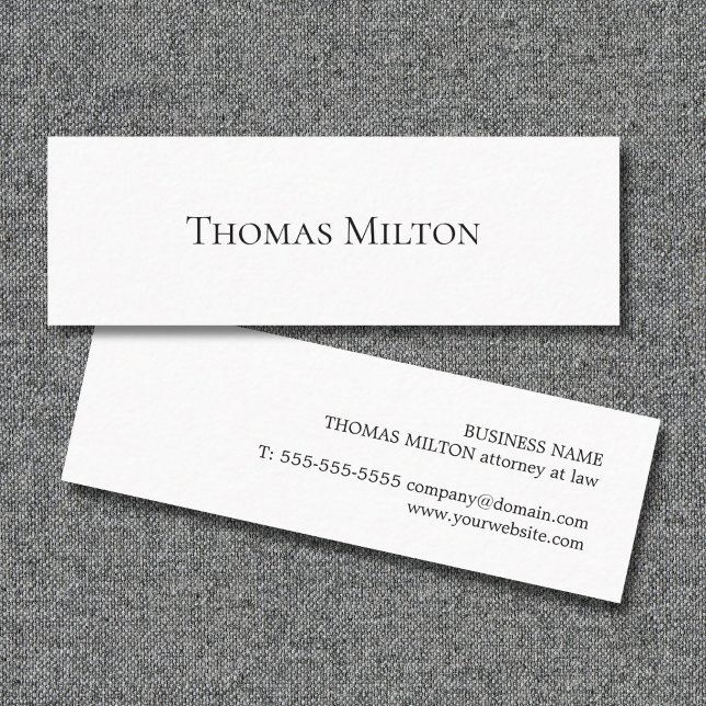 Carte De Visite Mini Consultant minimal pour avocat propre (Créateur téléchargé)