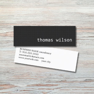Carte De Visite Mini Consultant minimaliste noir blanc