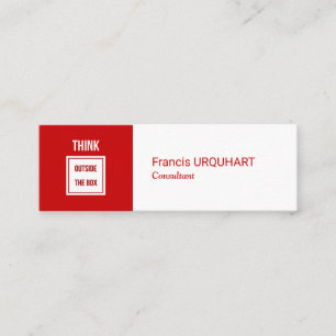Carte De Visite Mini Consultant Red White Modern Professionnel