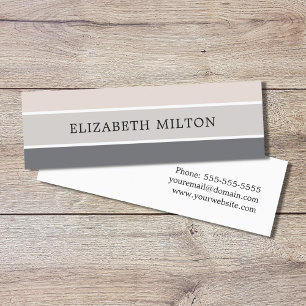Carte De Visite Mini Consultant simple et élégant Pastel Stripes