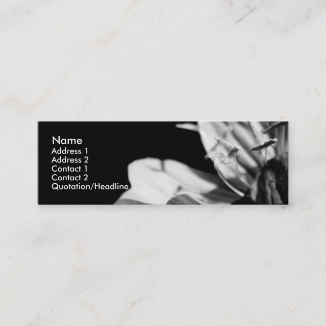 Carte De Visite Mini Conversation 2 Photographie florale Mini activité  (Devant)