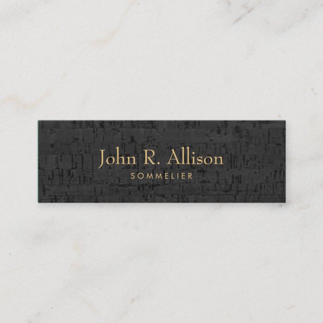 Carte De Visite Mini Cool Cork Sommelier Wine Expert (Devant)