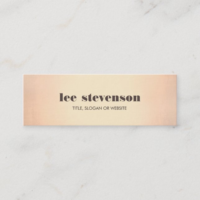 Carte De Visite Mini Cool Retro Rose Gold (pas de brillance) (Devant)