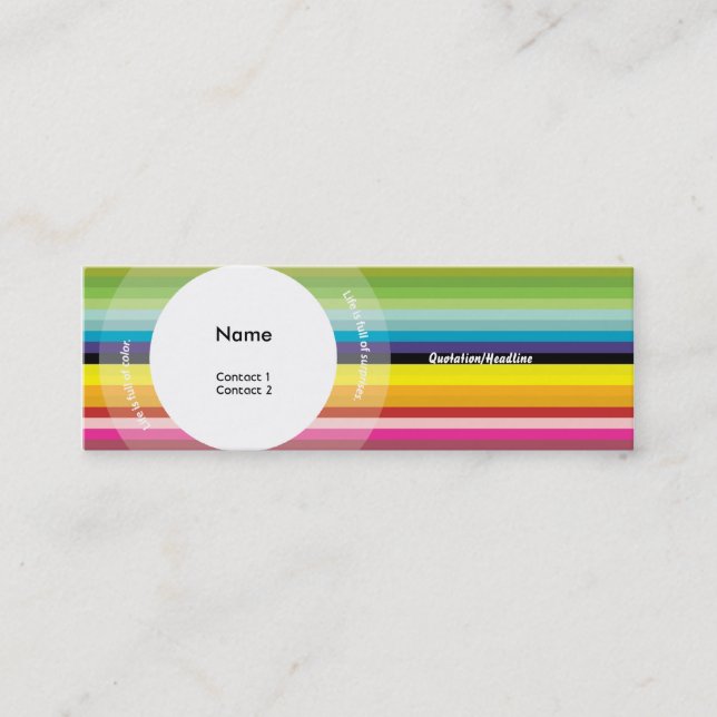 CARTE DE VISITE MINI COULEUR (Devant)