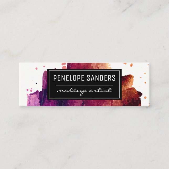 Carte De Visite Mini Couleur expressive brossée (Devant)