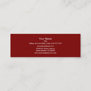 Carte De Visite Mini Couleur solide Maroon