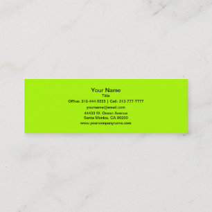 Carte De Visite Mini Couleur solide vert fluorescent